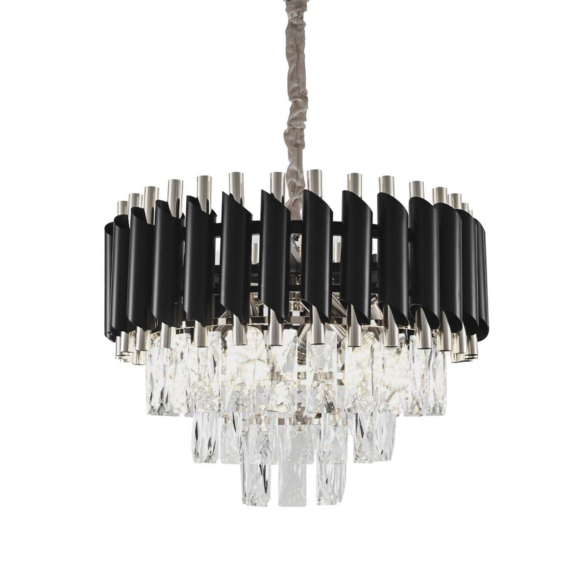 Plafondlamp zwart-zilver Igni