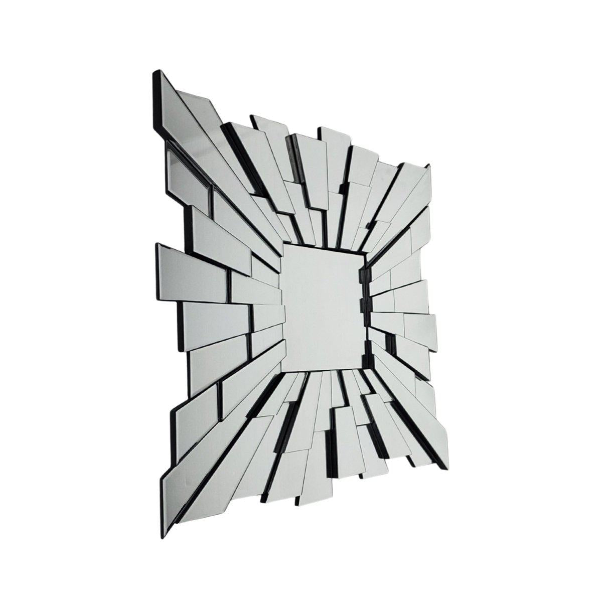 Spiegel lijst zilver 90x90