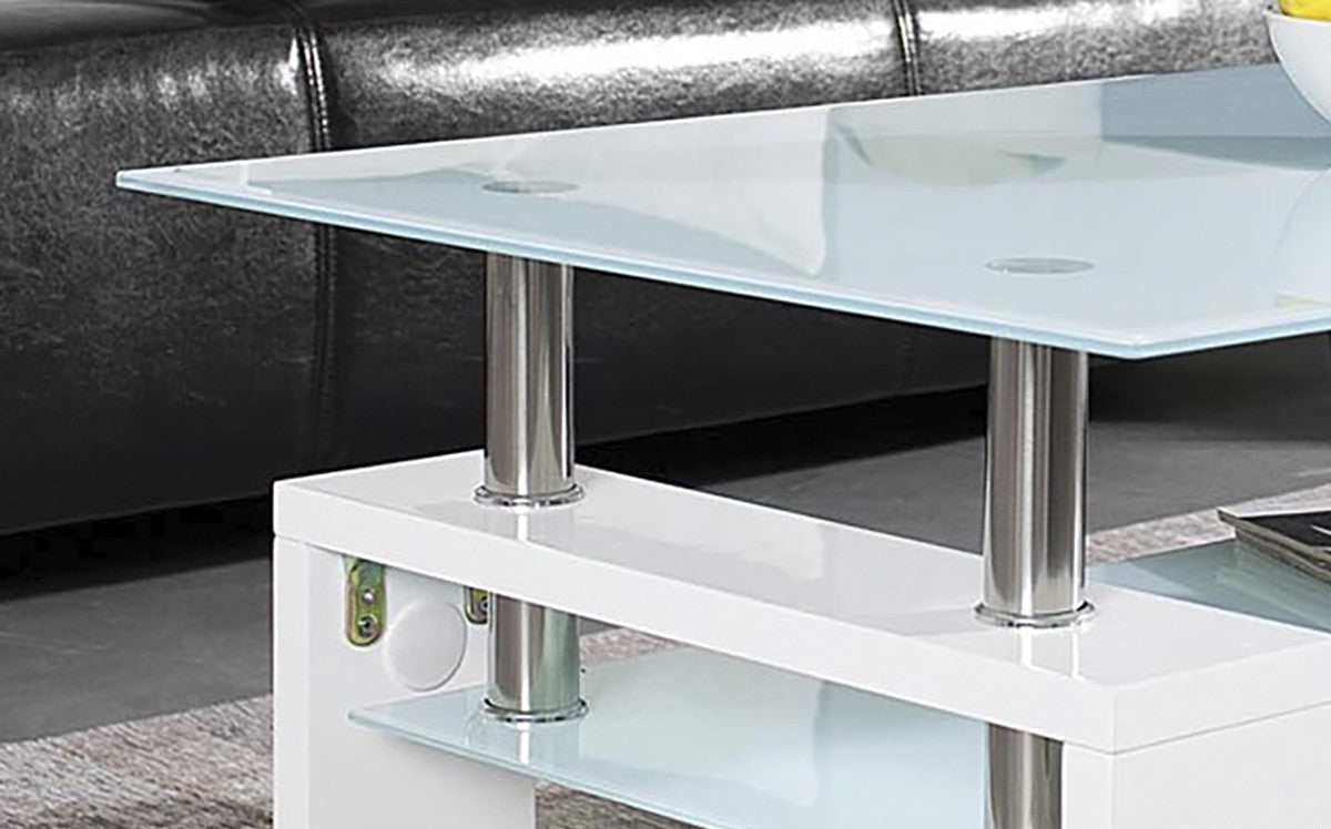 Salontafel zira Hoogglans wit