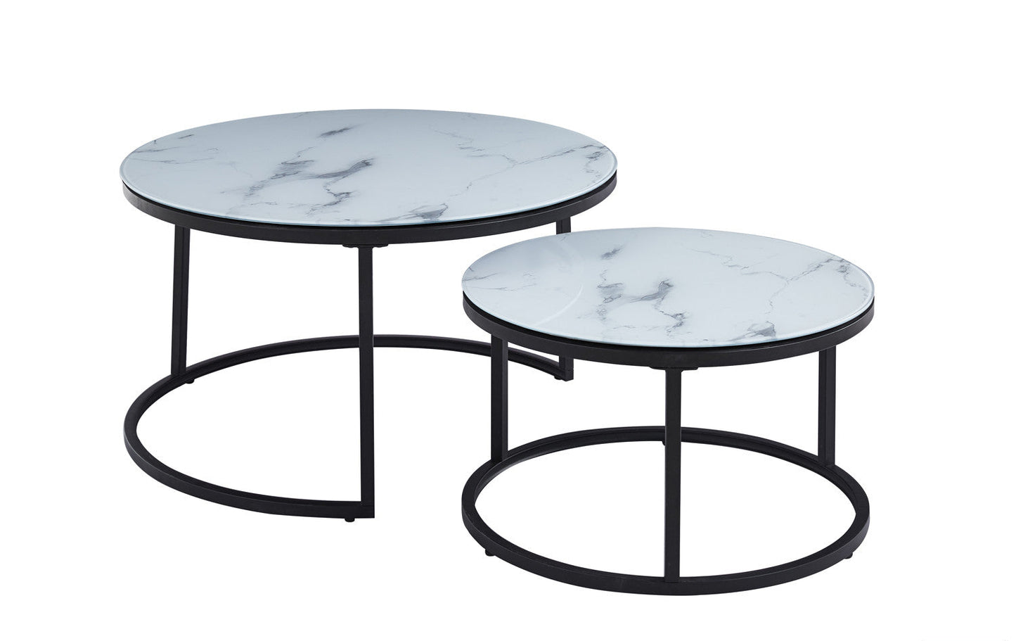 Salontafel sola Decor Glas Marmer Wit