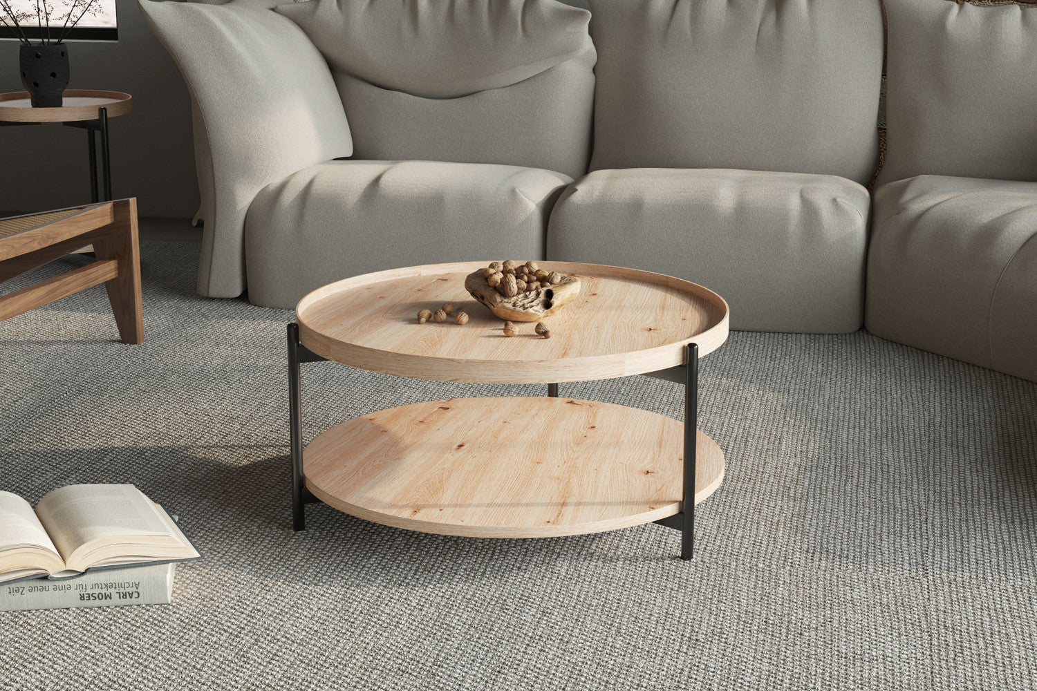 Salontafel melvon 80 cm Decor Oude eik