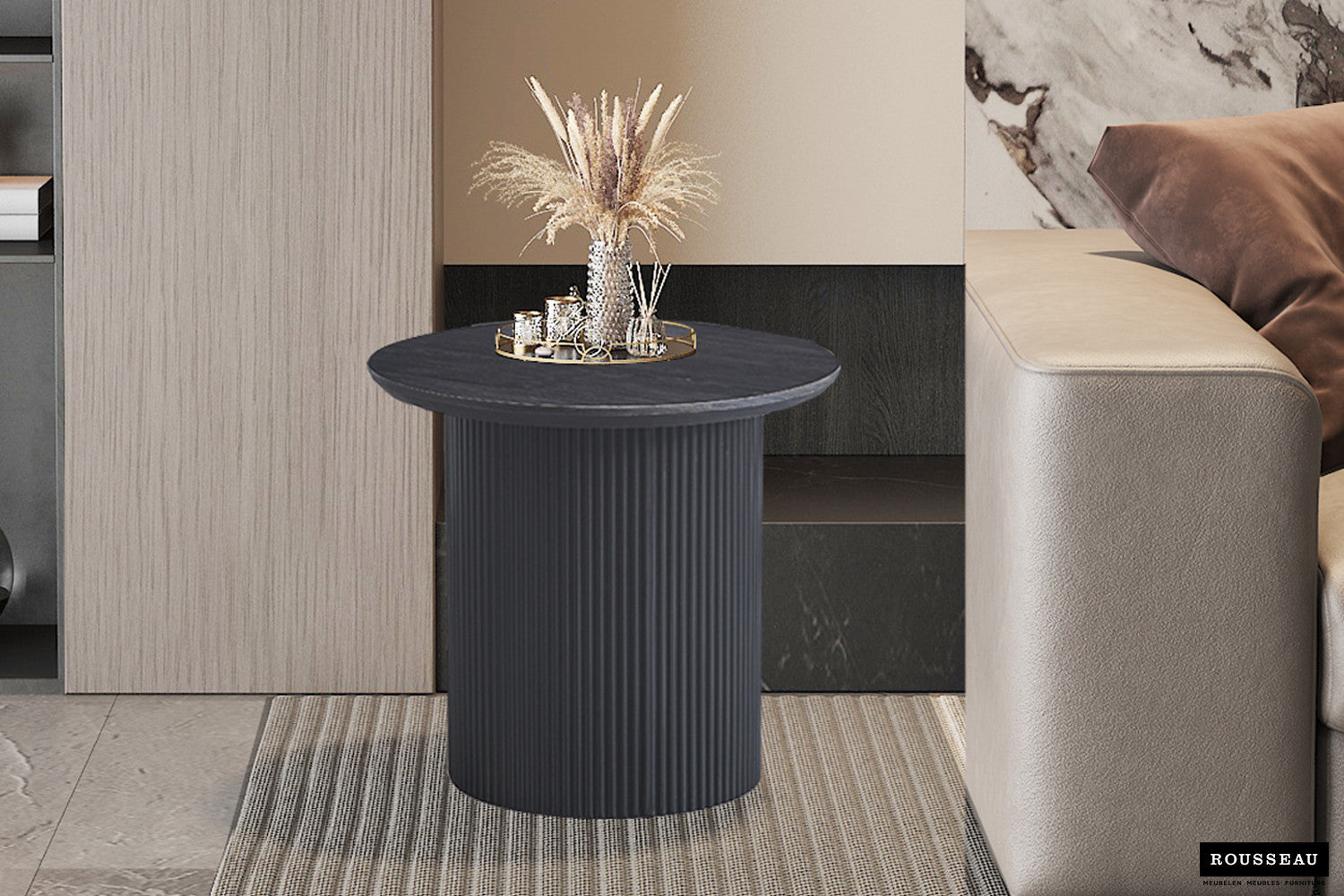 Salontafel vilano 50 cm Rond Decor Donkerbruin