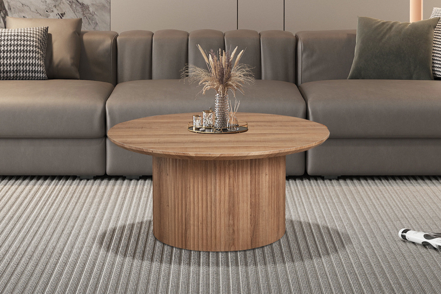 Salontafel vilano 80 cm Rond Decor Oude eik