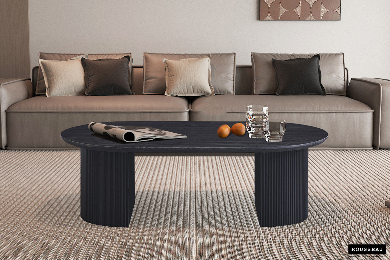 Salontafel vilano 120 cm Ovaal Decor Donkerbruin