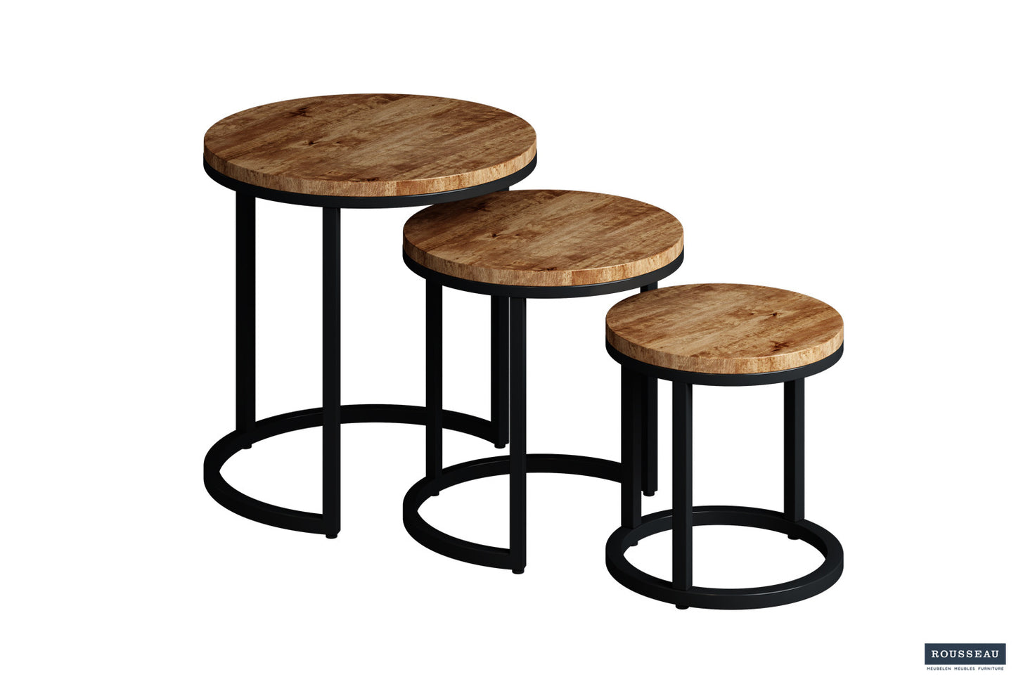 Bijzettafel cas 3-delig Mango hout