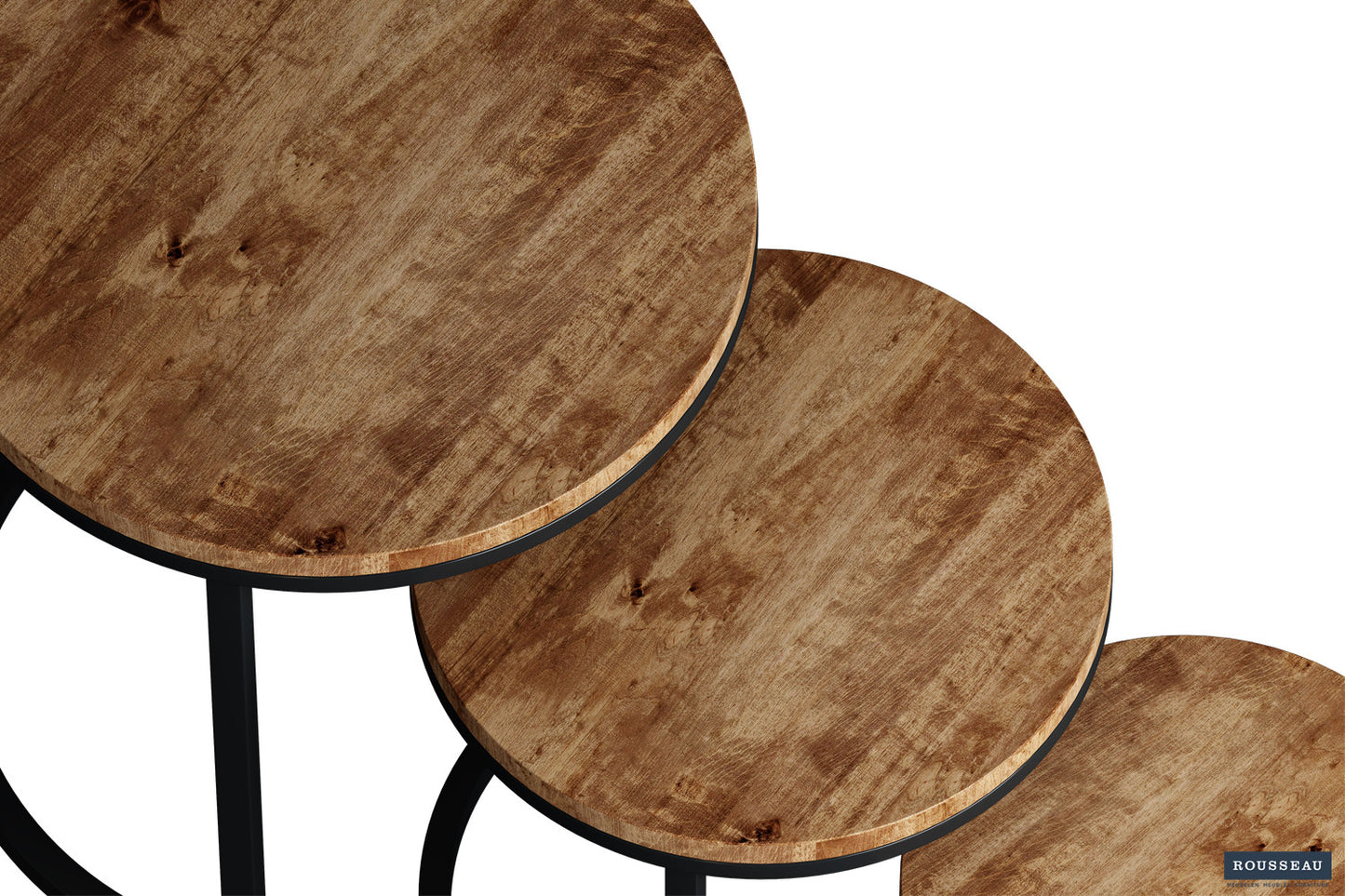 Bijzettafel cas 3-delig Mango hout