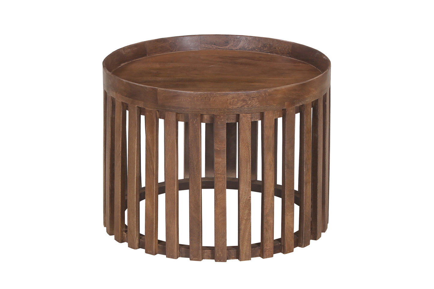 Salontafel auro 2-delig Rond Mango hout Lichtbruin