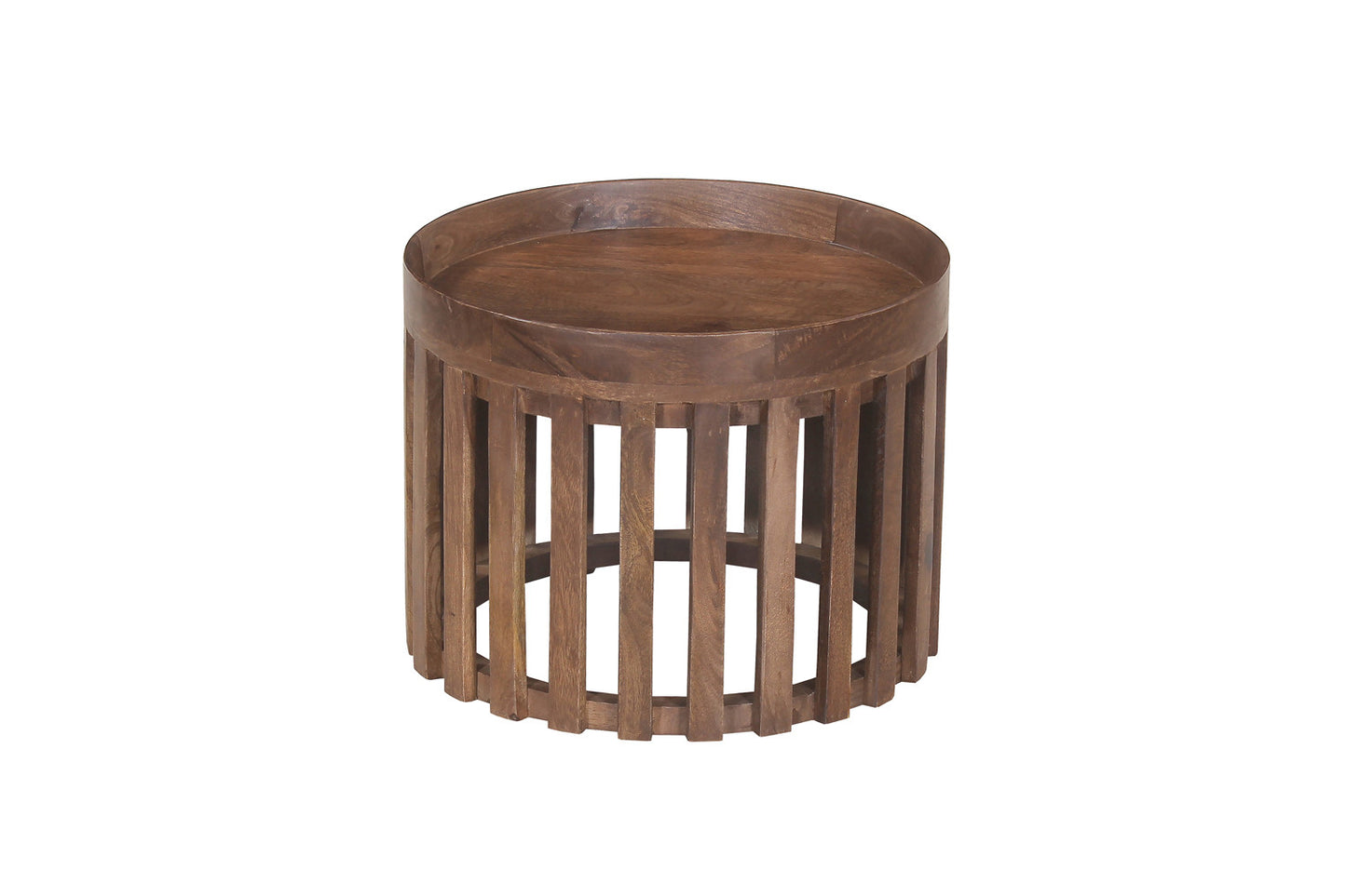 Salontafel auro 2-delig Rond Mango hout Lichtbruin