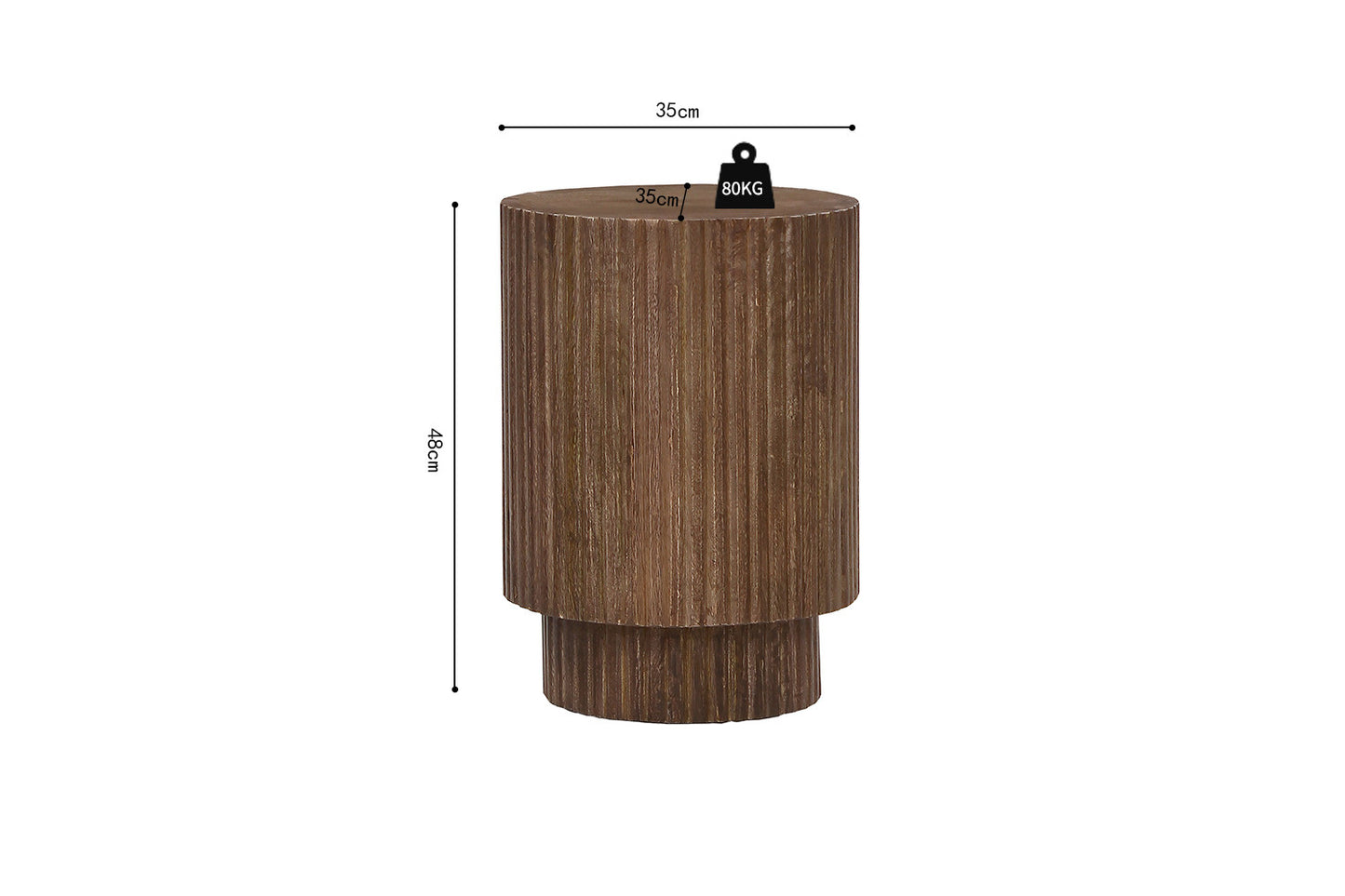 Bijzettafel beau Mango hout Lichtbruin