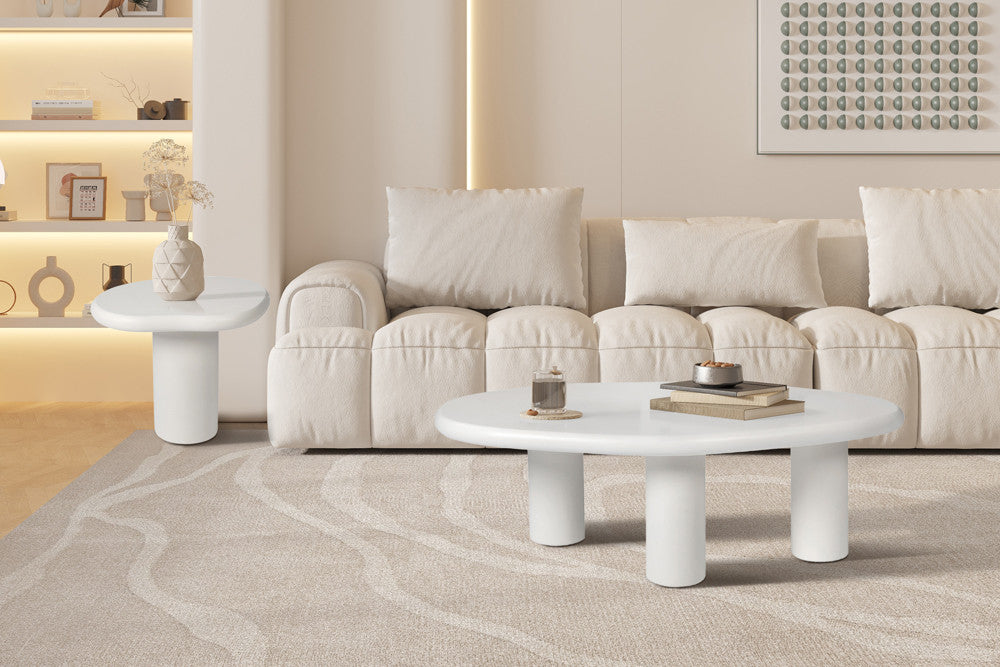 Salontafel rivaro 58 cm Cement Wit