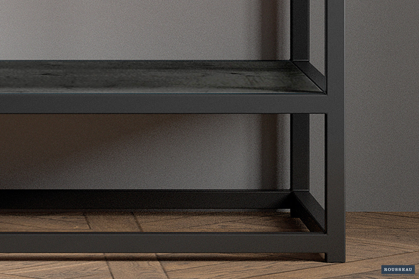 Console hart Mango hout Zwart