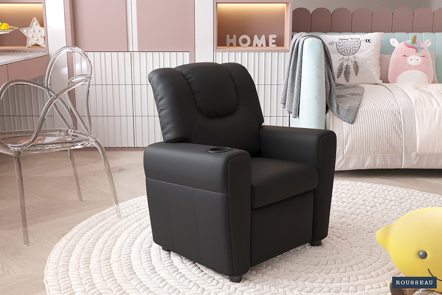 Mini-Relax axel manueel verstelbaar PU Zwart
