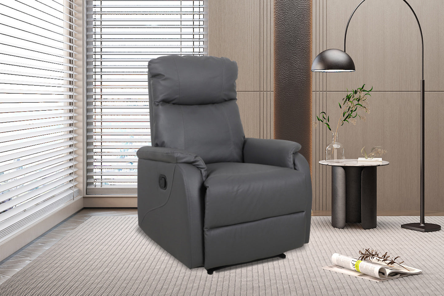 Relax lou manueel verstelbaar PU Grijs