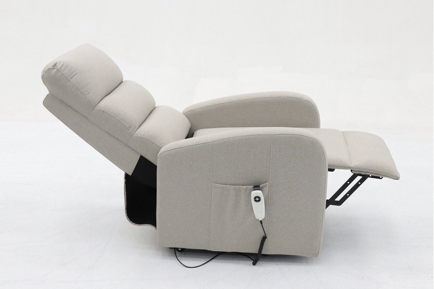 Electrische relax met lift onyx Stof Lichtgrijs