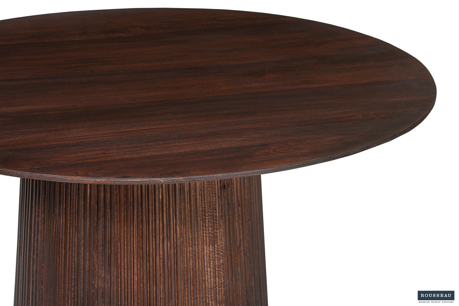Tafel arc 130 cm Rond Mango hout Donkerbruin