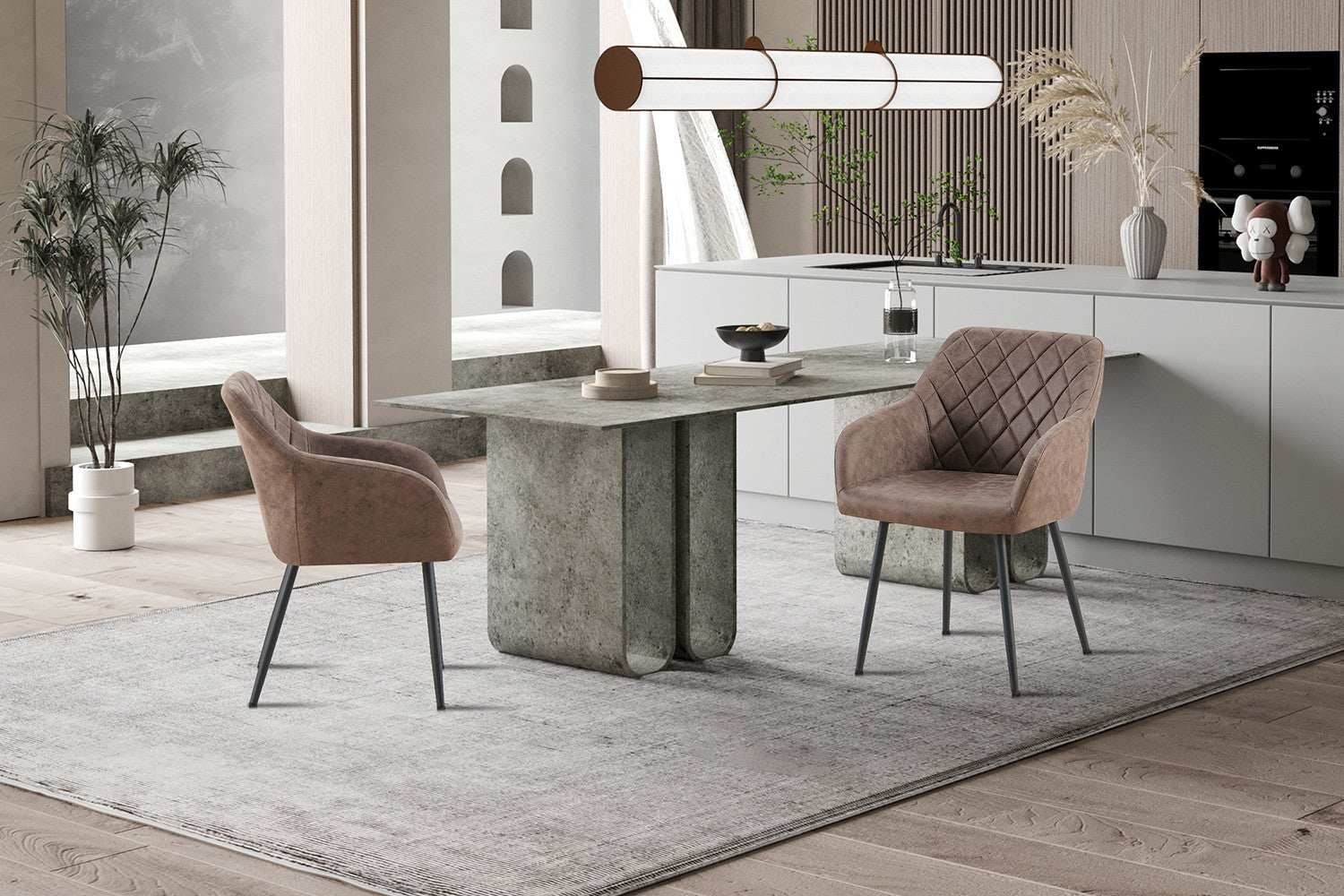 Stoel montaro Micro fiber PU Bruin