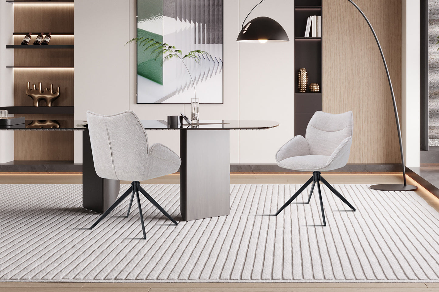 Stoel candio Draaibaar tot 0 Stof Ote Share 101 Beige