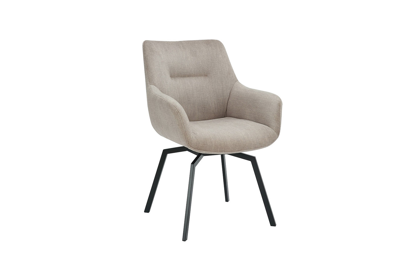Stoel dianto Draaibaar Ribfluweel Beige