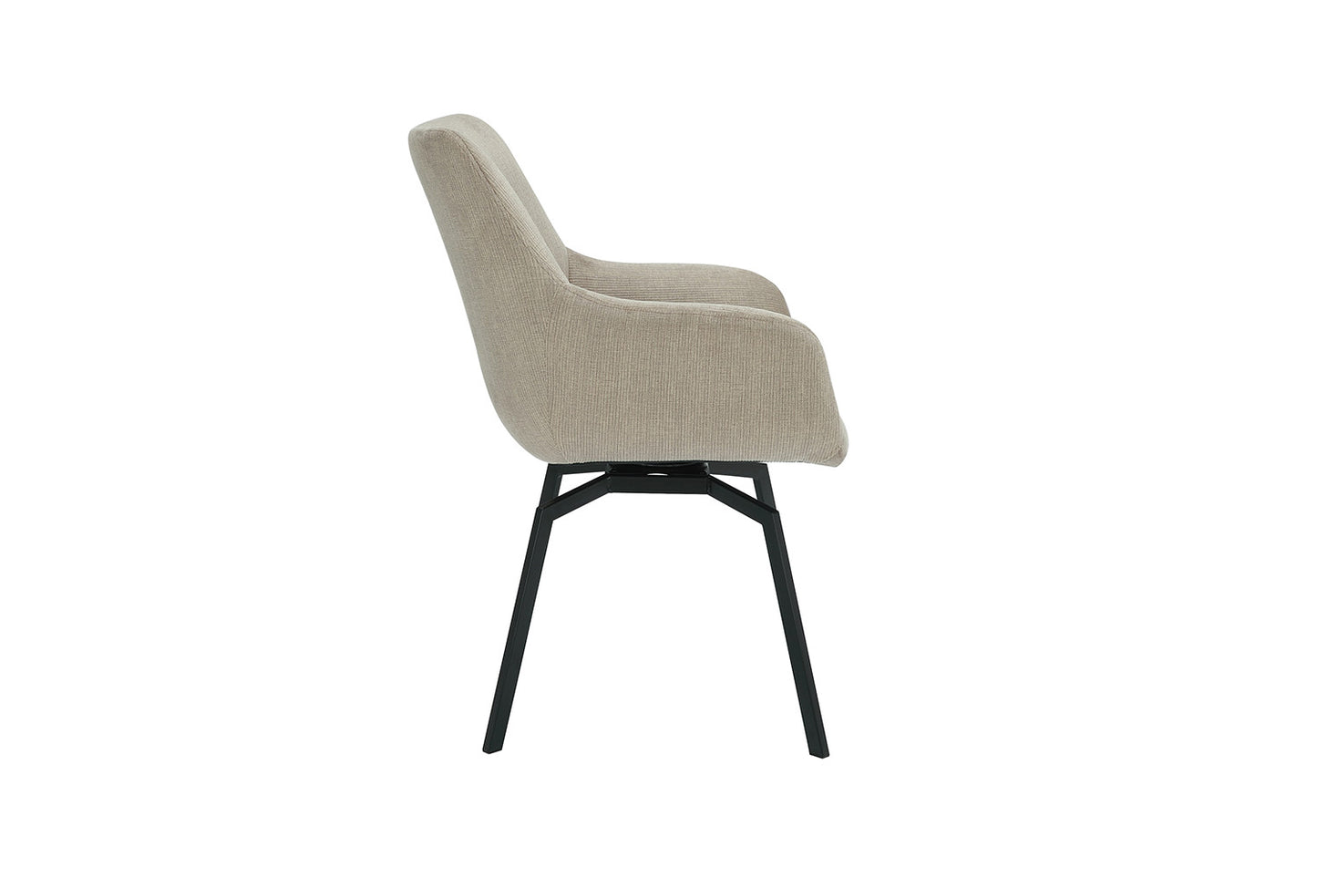 Stoel dianto Draaibaar Ribfluweel Beige