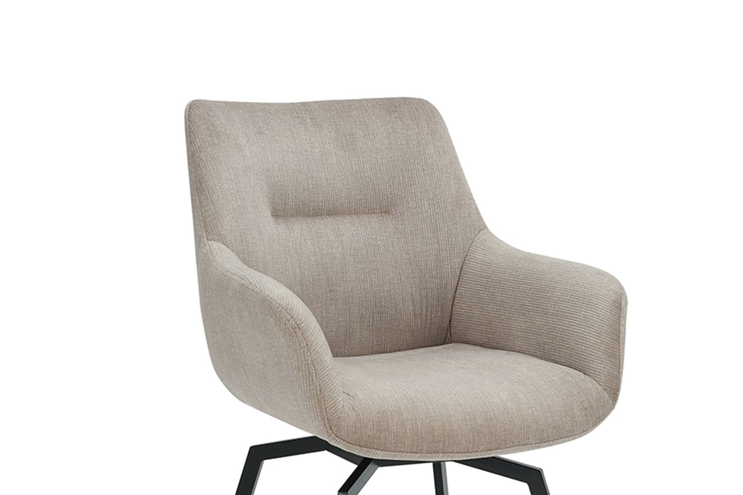 Stoel dianto Draaibaar Ribfluweel Beige