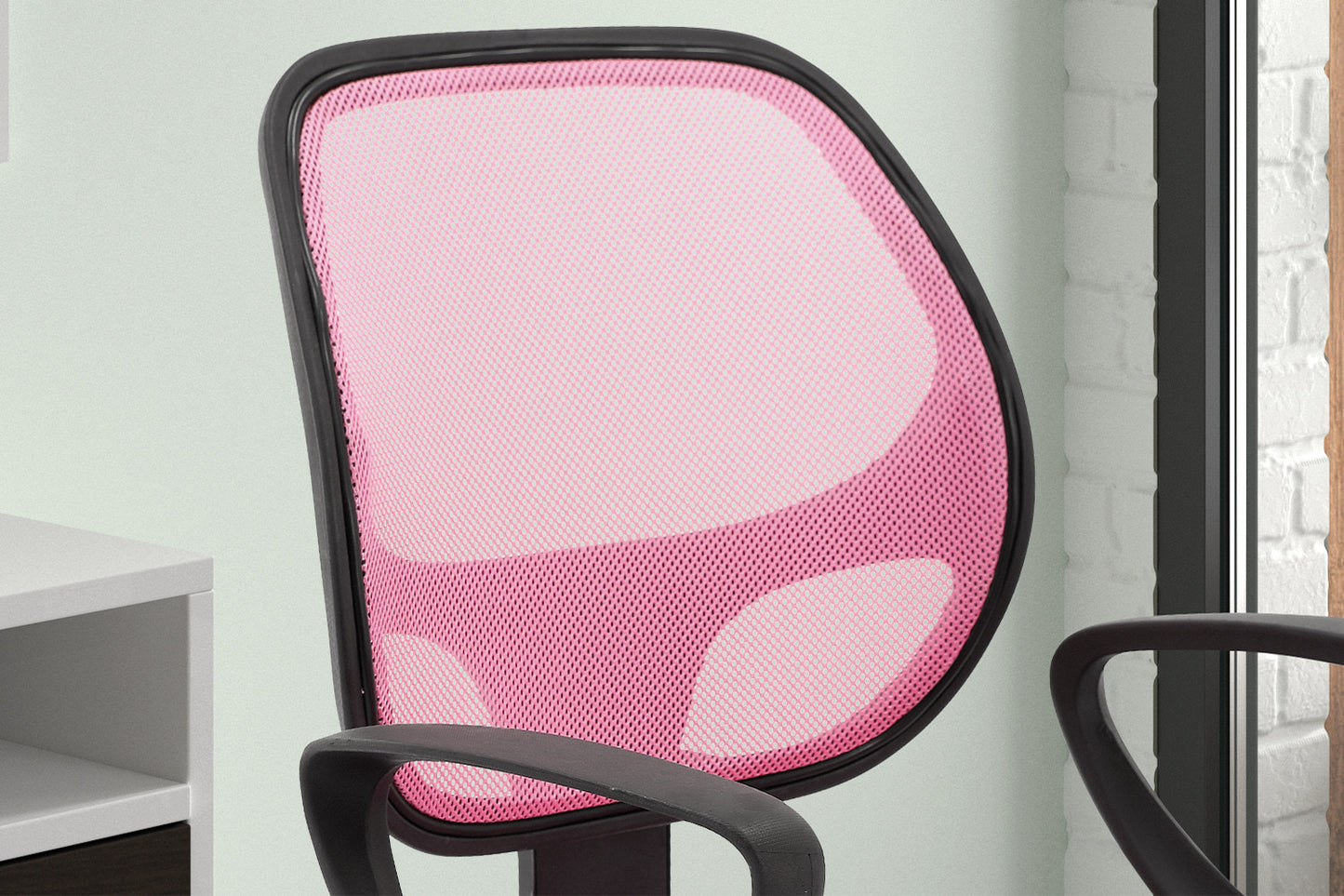 Bureaustoel Hans Mesh Roze