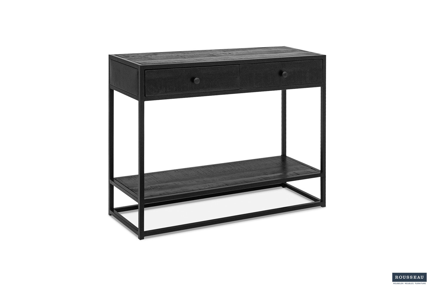 Console hart Mango hout Zwart