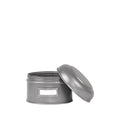 Opbergblik 13x13x10 cm | S Antiek Grijs Metaal