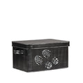 Schoenpoets Opbergdoos 36x21x16 cm Antiek Zwart Metaal