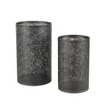 Set Kaarsenhouders 18x18x30 cm| L Zwart Metaal