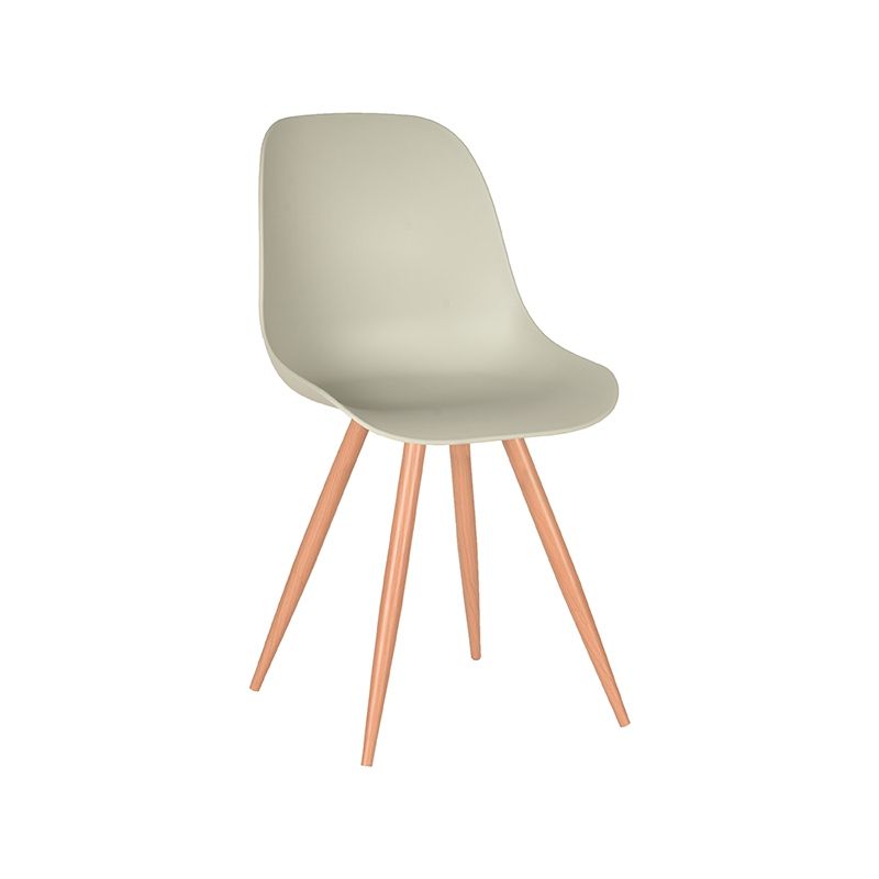 Eetkamerstoel Rimini 46x54x88 cm Breeze PP | Eiken Metaal Woodcover