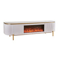 QUA TT GOLD FIREPLACE 200X50X55 WHITE CERAMIC