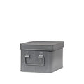 Media Opbergbox 22x17x13 cm | M Antiek Grijs Metaal