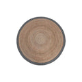 Vloerkleed Jute 90x90 cm| M Naturel Jute | Grijs Katoen