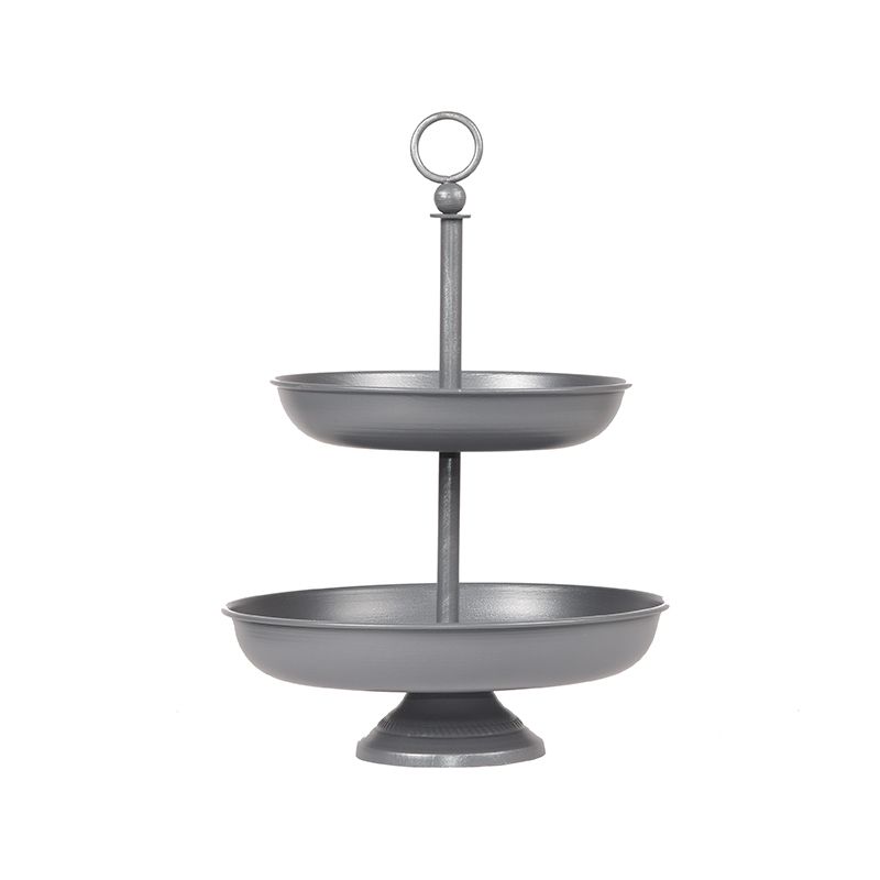 Etagere 26x26x38 cm Antiek Grijs Metaal