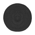 Vloerkleed Jute 180x180 cm| Xxl Zwart Jute