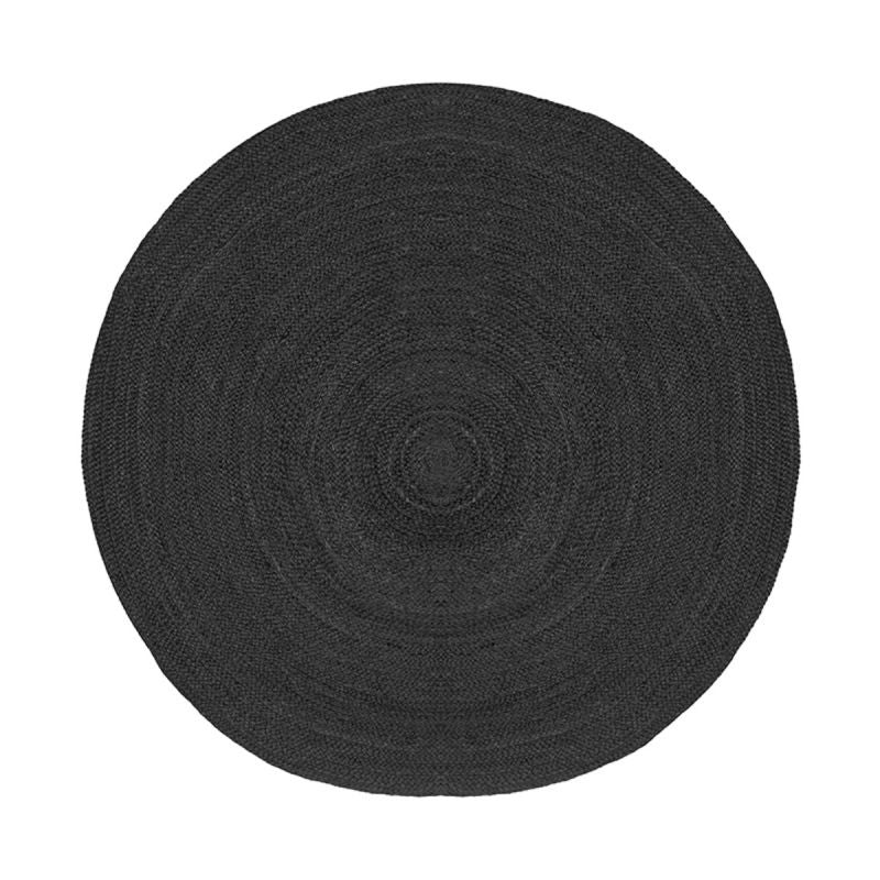 Vloerkleed Jute 180x180 cm| Xxl Zwart Jute