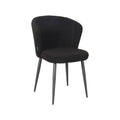 Eetkamerstoel Whirl 58x60x85 cm Zwart Teddy | Zwart Metaal