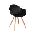 Eetkamerstoel Parma 58x54x85 cm Zwart PP | Eiken Metaal Woodcover