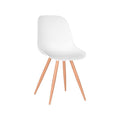 Eetkamerstoel Rimini 46x54x88 cm Wit PP | Eiken Metaal Woodcover