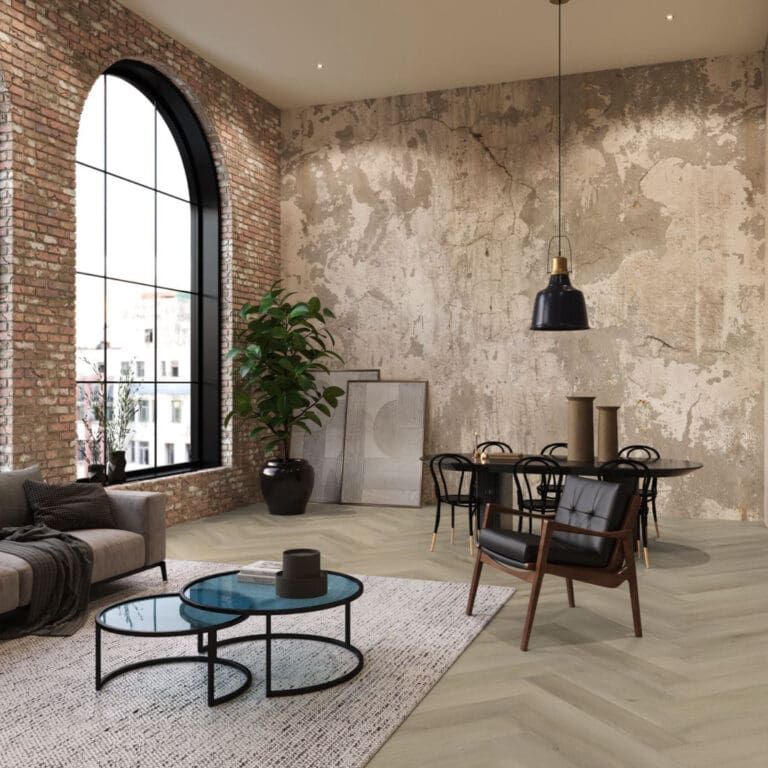 Pvc Visgraat 05 herringbone dryback warm oak