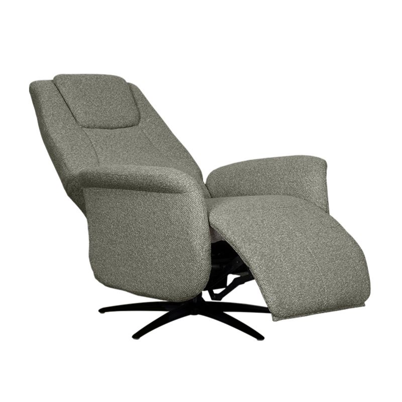 Elektrische Fauteuil Stockholm 77x87x112 cm Mushroom Royal Boucle | Zwart Metaal