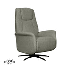 Elektrische Fauteuil Stockholm 77x87x112 cm Mushroom Royal Boucle | Zwart Metaal