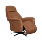 Elektrische Fauteuil Oslo 79x87x112 cm Cognac Micro Suede | Zwart Metaal