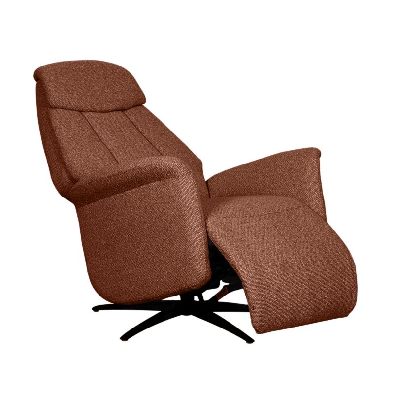Elektrische Fauteuil Oslo 79x87x112 cm Coral Royal Boucle | Zwart Metaal