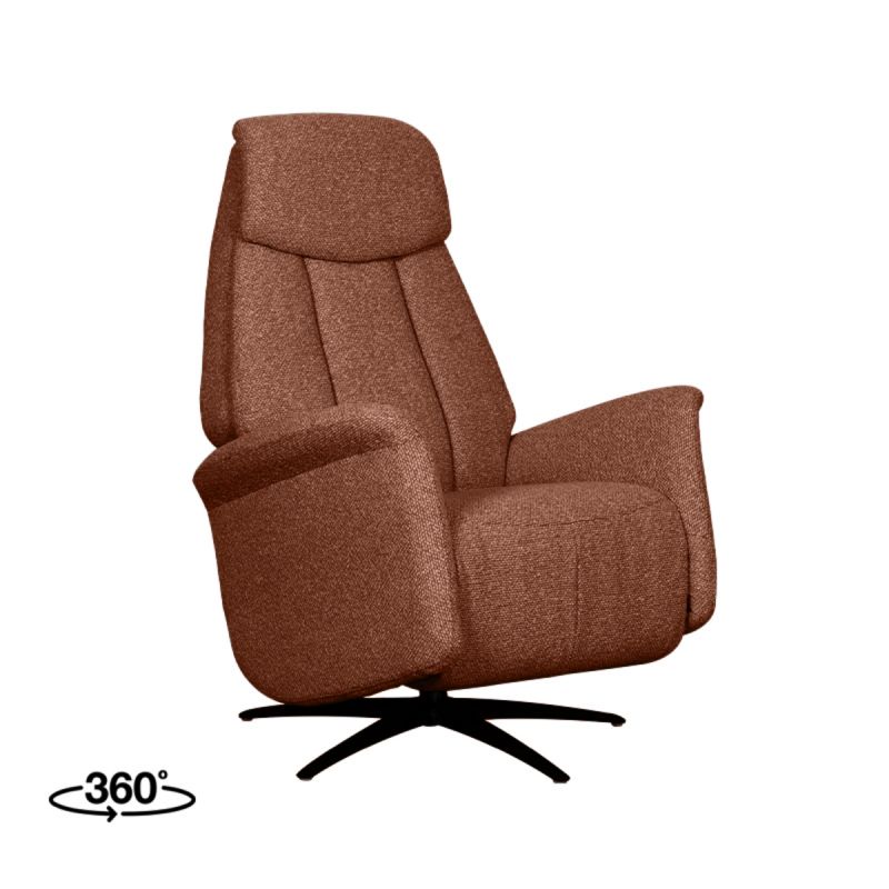Elektrische Fauteuil Oslo 79x87x112 cm Coral Royal Boucle | Zwart Metaal
