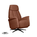 Elektrische Fauteuil Oslo 79x87x112 cm Coral Royal Boucle | Zwart Metaal