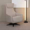Elektrische Fauteuil Lund 74x83x112 cm Naturel Royal Boucle | Zwart Metaal