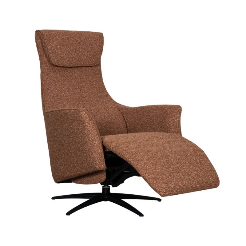 Elektrische Fauteuil Lund 74x83x112 cm Coral Royal Boucle | Zwart Metaal