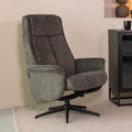 Relaxfauteuil Bergen 77x76x105 cm Antraciet Cosmo | Zwart Metaal