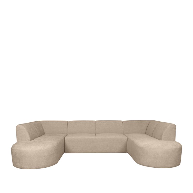 U-Bank Espen 332x223x79 cm - Clay Elite | Zwart Hout